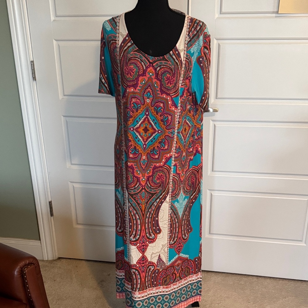 Chico's Vibrant Paisley Maxi Dress